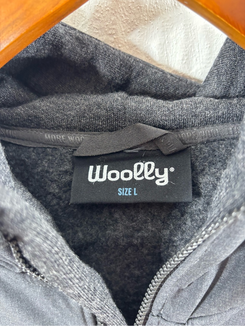 Woolly Merino Fleece Zip Hoodie Large NWT - Picture 3 of 6